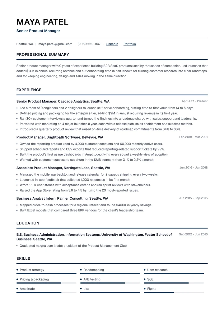 Strata resume template example